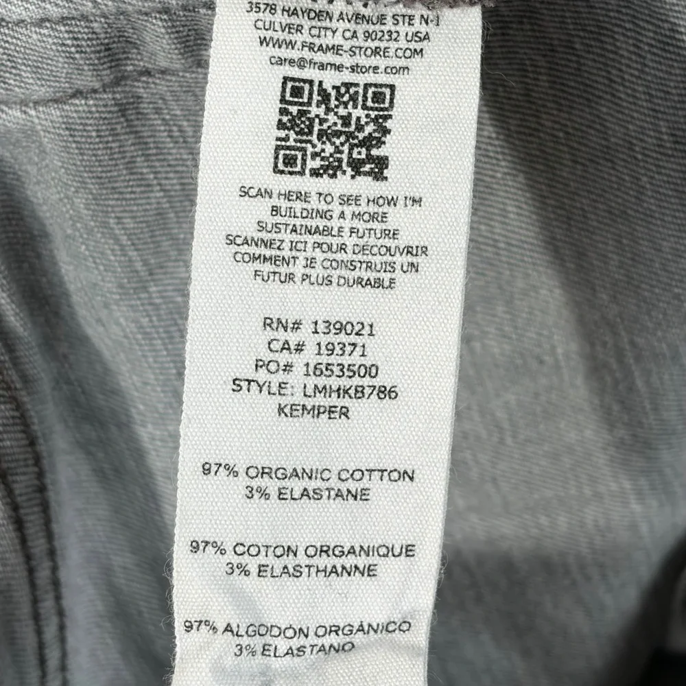 FRAME L'Homme Skinny Jeans Mens 40 Gray Faded‎ Slim Fit Denim Pants